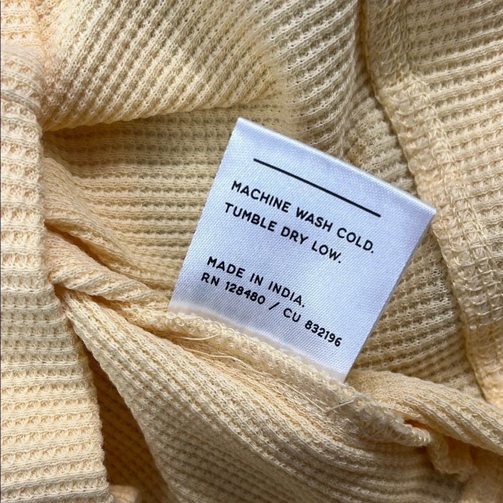 NEW PACT S 100% Organic Cotton Yellow Daffodil Noa Baby Cardigan Waffle Knit - Picture 7 of 9